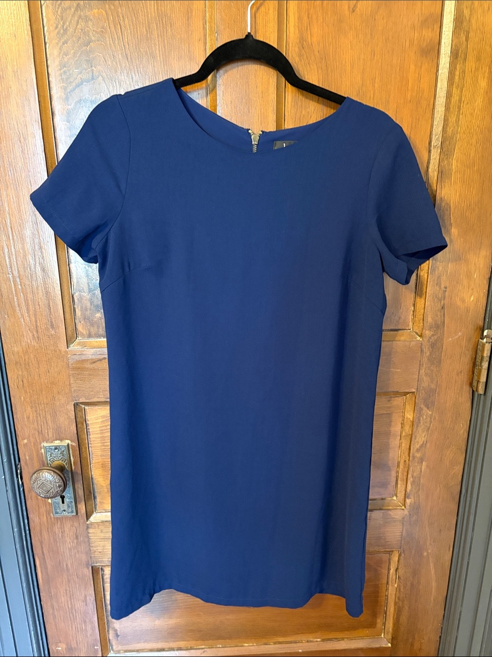 Lulu's Navy Shift and Shout - Short Sleeve Shift Mini Dress